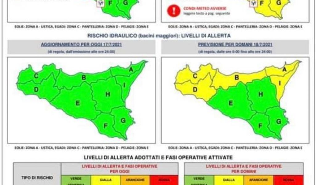 Allerta meteo arancione a Montalbano