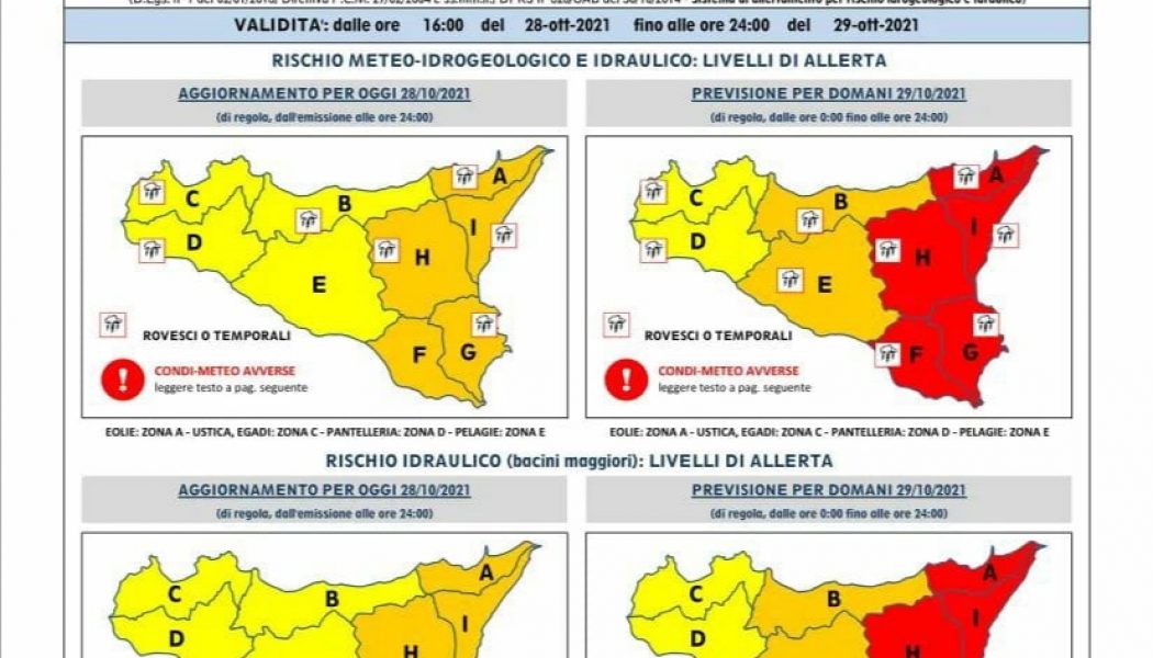 Ancora allerta meteo a Montalbano