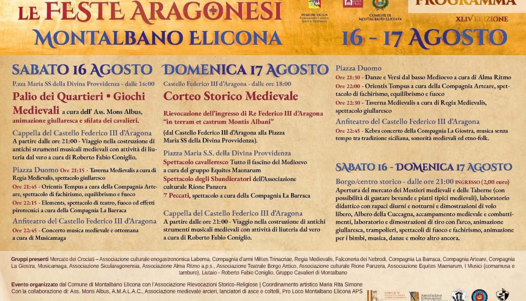Al via la 44ª edizione delle Feste Aragonesi